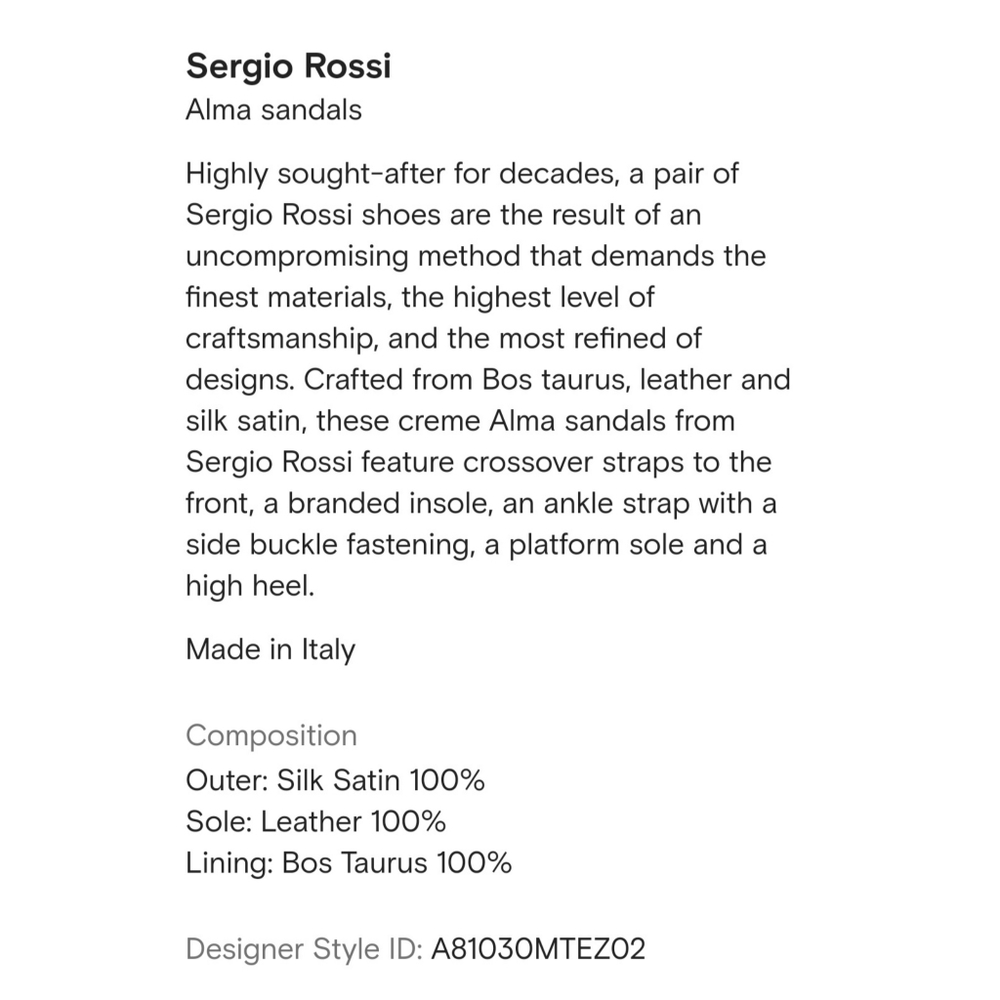 SERGIO ROSSI Alma white satin sandal - Picture 7 of 8